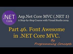 Part 46. Font Awesome in .NET Core MVC. | ASPNETCOREMVC
