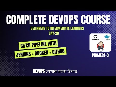 Day-20 | CI/CD Pipeline with Jenkins + Docker + GitHub | Complete DevOps Project (Step-by-Step)