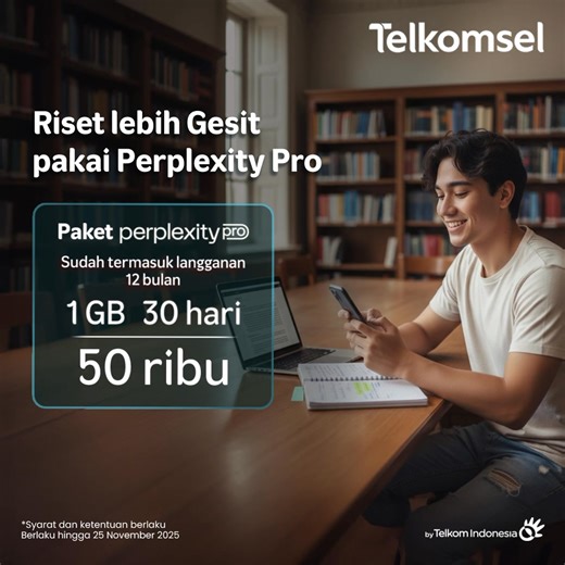 42K views · 89 reactions | Mau tau gimana caranya benerin genteng sampe keran bocor? Tanyain aja ke Perplexity! Nikmati akses ke fitur yang lebih lengkap di Perplexity Pro, cukup dengan langganan paket seharga: ✨Rp50 ribu, termasuk kuota 1GB + akses perplexity Pro 12 bulan (Khusus pengguna SIMPATI) Yuk, tanyain apapun ke Perplexity dengan aktifin paketnya di MyTelkomsel *Syarat & Ketentuan berlaku. | Telkomsel | Facebook
