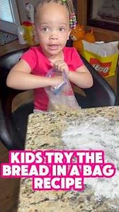 Kids made bread in a bag—so easy, fun, and delicious! 🥖✨ #MomLife #KidsInTheKitchen
