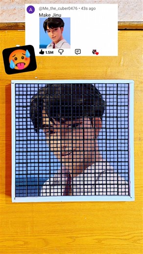 "JINU" Made By Rubik's Cube 🙀😱 #viral #rubikscube #shorts 😊😊