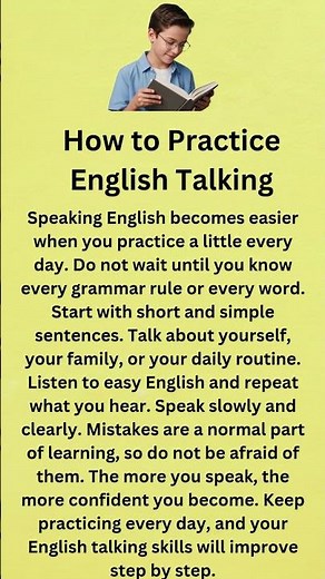 How to Practice English Talking || Graded reader || Fluent English