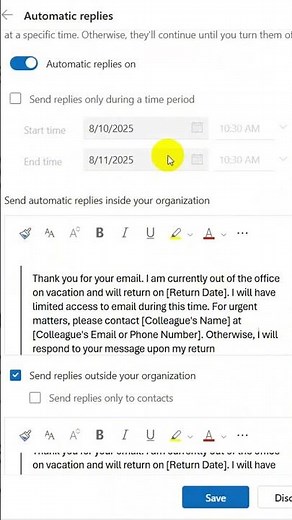 How to Set Automatic Replies in Outlook | Vacation Email Setup