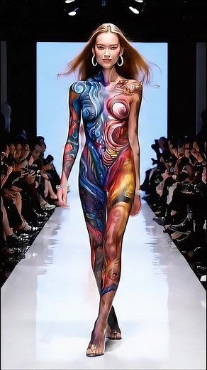 Body Paint Runway Walk Highlights at Fashion Week