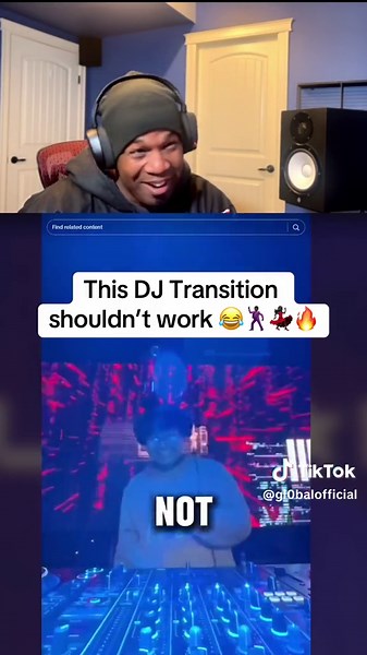This DJ Transition shouldn’t work cc : @dj elstar 💫 😂🕺🏿💃🏿🔥 #dj #djtransition #djmix #djmashup #myneckmyback #popmusic #macarena #hiphop #gl0balreacts