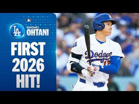 Shohei Ohtani collects his first hit of the 2026 MLB season! 大谷翔平ハイライト