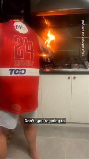 Perth couple's kitchen set alight by oil fire