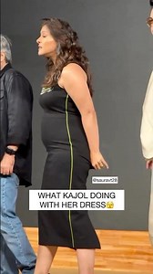 Seems the dress is a little tight for Kajol’s body| She isn’t comfortable in this 🫣😱 #reel #viral