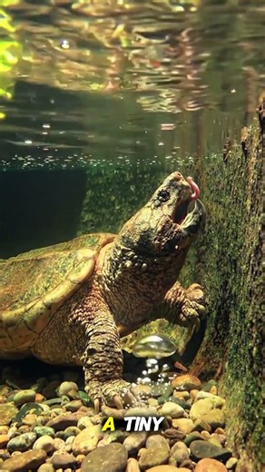 The Real-Life River Dinosaur! 🐢🦖 #Shorts #SnappingTurtle #RiverMonsters