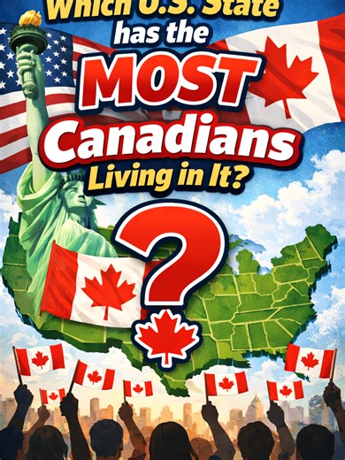 Which U. S.A state has the most Canadian liviyin it? #american #unitedstates #maps #nowyouknow #canada