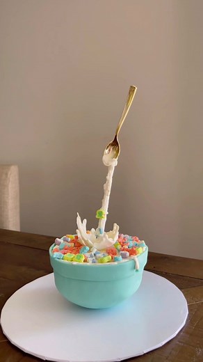Cake Decorating: Gravity Defying Cereal Bowl Cake