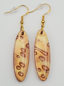 Handmade Golden Resin Raindrop Dangle Earrings - Etsy