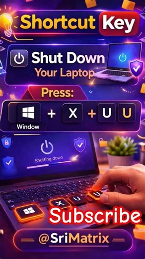 Shutdown Your PC in Seconds Using Shortcut Key 💻⚡ | Windows Trick#ShutdownShortcut #WindowsTips