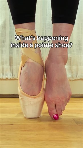 Caroline Simpkins PhD | Ballet Science on Instagram: "Ever wonder what’s actually happening inside a pointe shoe? This is the same foot position… one visible, one hidden. The shoe changes what you see, not what the foot is doing. Toe joints extend. The arch works. The foot carries load. Pointe isn’t magic. It’s biomechanics. 🩰🧠 Follow Ballet Science to learn more and check out our podcast (YouTube, Spotify, and Apple Podcasts)! #BalletScience #PointeShoes #DanceBiomechanics #BehindTheBallet"