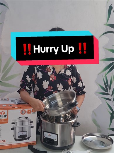 Tulip Stainless Steel Rice Cooker – 1.8L/2.2L Capacity