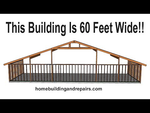 How To Build Longer or Wider Building Using Rafters And Beams Instead of Engineered Roof Trusses