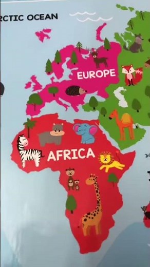 World Map Poster for Toddler Learning #worldmap #educationalposters