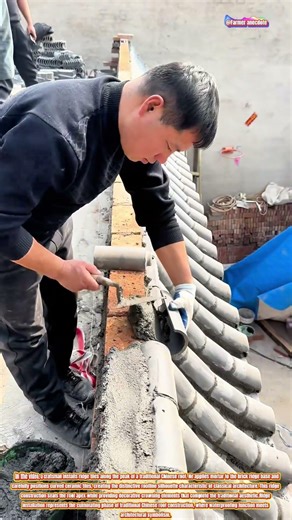 Traditional Chinese Ridge Tile Installation