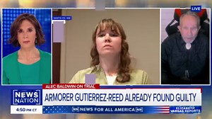 Thell Reed, a longtime Hollywood armorer and the father of armorer Hannah Gutierrez-Reed, who was found guilty of involuntary manslaughter in the shooting of cinematographer Halyna Hutchins during a rehearsal for the Western film "Rust," told NewsNation's Elizabeth Vargas Reports that his daughter has been made a scapegoat. Thell Reed said his daughter had no problems with actor Alec Baldwin, who pulled the trigger and is now on trial for the shooting. | NewsNation
