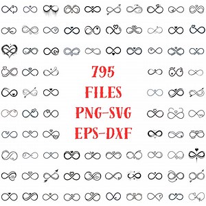 Infinity SVG Bundle, 795 Files Infinity Symbol Svg, Love Infinity Clipart Png, Infinity Heart Svg, Wedding Symbol Svg, Cricut and Silhouette - Etsy