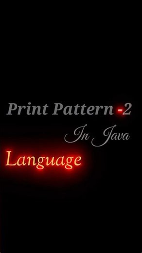 Print the pattern using for loop in Java language #coding #java #javalanguage