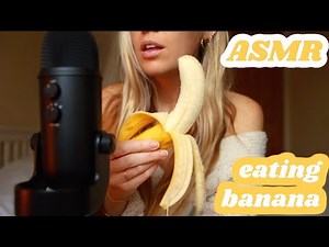 ASMR Eating MUSHY BANANA! ...ALSO Thank You To My First 100 Subscribers! 부드러운 바나나 먹기