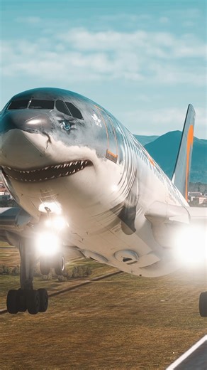 980K views · 25K reactions | Era só o que faltava, um avião com cara de tubarão mas acabou ficando lindo pessoal olha isso. #AmaZing #beautiful #msfs2020 | Level Up Aero | Facebook