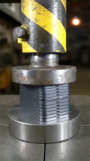 Hydraulic Press vs Stack of iPhones​Crushing a Stack of iPhones with Hydraulic Press! #shorts