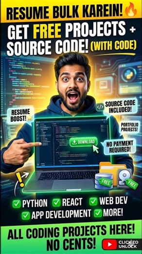 ​WHAT?! 😱 Free Projects with Source Code for Resume! #project