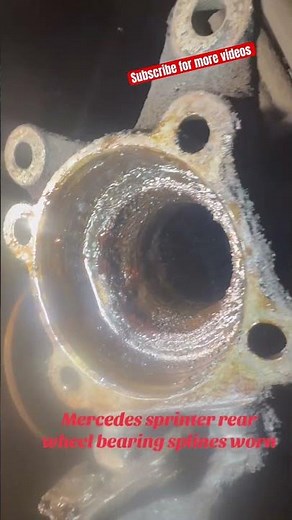 Mercedes Sprinter Rear wheel bearing removal splines damage