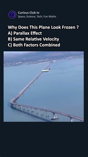 Plane Frozen Over Bridge: Parallax Effect, Relative Velocity, or Headwind?