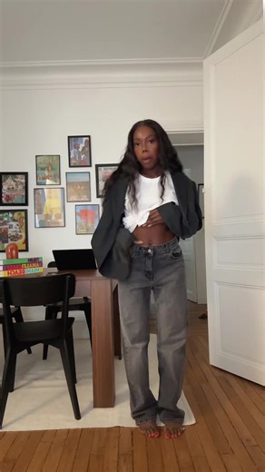 Pov: t’as trouvé the must have jeans gris mom chez Zara