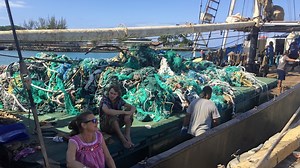 40 tons of fishing nets retrieved in Pacific Ocean cleanup