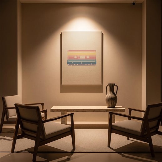 Cassette Wall Art, Retro Music Print, Tape Canvas, Minimalist Wall Decor, Music Lover Gift, 80s Decor, Mid Century Art, Retro Home Wall Art - Etsy