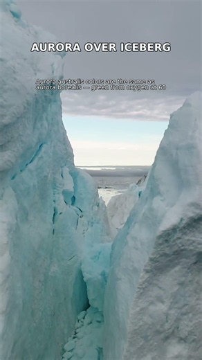 Aurora Australis Over Antarctica's Ice Is the World's Greatest Light Show #Shorts