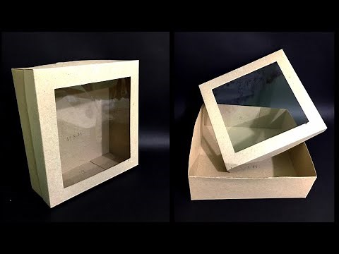 Caja de cartón con acetato