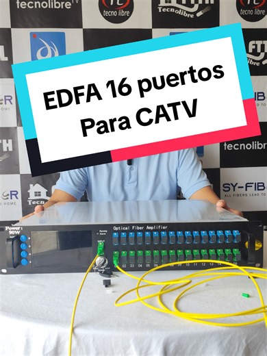 EDFA de 16 Puertos para CATV y Fibra Óptica