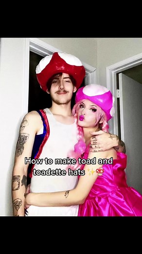 DIY Toad and Toadette Cosplay Hats Tutorial