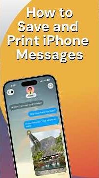 How to Save and Print iPhone messages