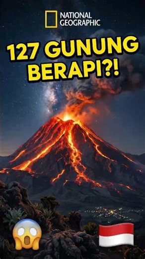 Indonesia Punya 127 Gunung Berapi Aktif! 🌋😱 Terbanyak di Dunia! #shorts