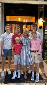 Kicked off graduation weekend last night in Raleigh with dinner at Mandolin, wearing a classic Ralph Lauren striped shirtdress. So proud and emotional—Tanner graduates college today! | Beauty of a Boy Mom