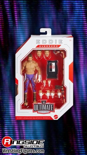 IN STOCK NOW: Eddie Guerrero @Mattel @WWE Ultimate Edition Series 28 Shop Now ➡️ Ringsid.ec/WWEUltimateEdition28 #RingsideCollectibles #WrestlingFigures #WWEEliteSquad #Mattel #WWE #WWERaw #SmackDown #UltimateEdition #EddieGuerrero | Ringside Collectibles WrestlingFigures.com