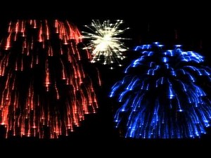 Red, White & Blue Fireworks animation (HD)