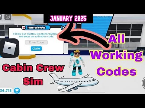 All Working Codes Cabin Crew Simulator (January 2025) (Roblox)