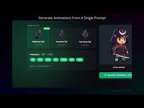 Create a pixel art game character with AI with 1 prompt