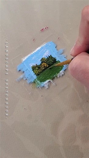 painting a tiny Minnesota postage stamp:)