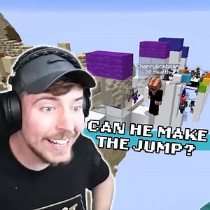 73K views · 1K reactions | 1 Minecraft Jump To Win $10,000!! | MrBeast Gaming | Facebook
