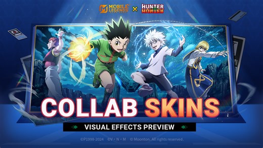1.7M views · 38K reactions | Abangan ang MLBB & HUNTER×HUNTER new collab event! Magde-debut ang Dyrroth "Gon", Harith "Killua", Julian "Kurapika", at Cecilion "Hisoka" sa 01/04. Tingnan ang showcase ng mga bagong skin at ang kanilang in-game skill effects preview! Samahan ang Hunters sa bagong taon para sa mga adventure at challenges sa unknown world! #MobileLegendsBangBang #MLBBxHUNTERHUNTER #MLBBNewSkin | Mobile Legends: Bang Bang | Facebook
