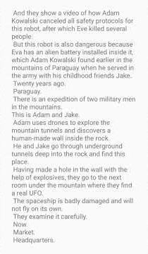 Plot (p10). I am looking a literary agent. #script #fantasy #robot #sciencefiction #eve's_solutions