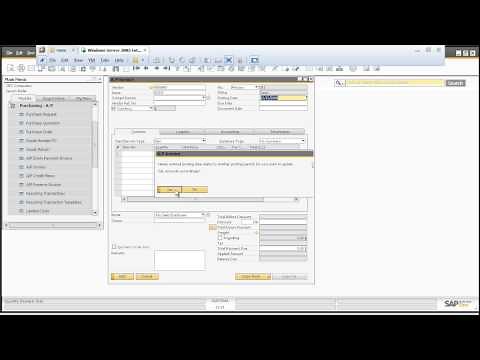 [SAP B1] Purchasing - A/P Invoice